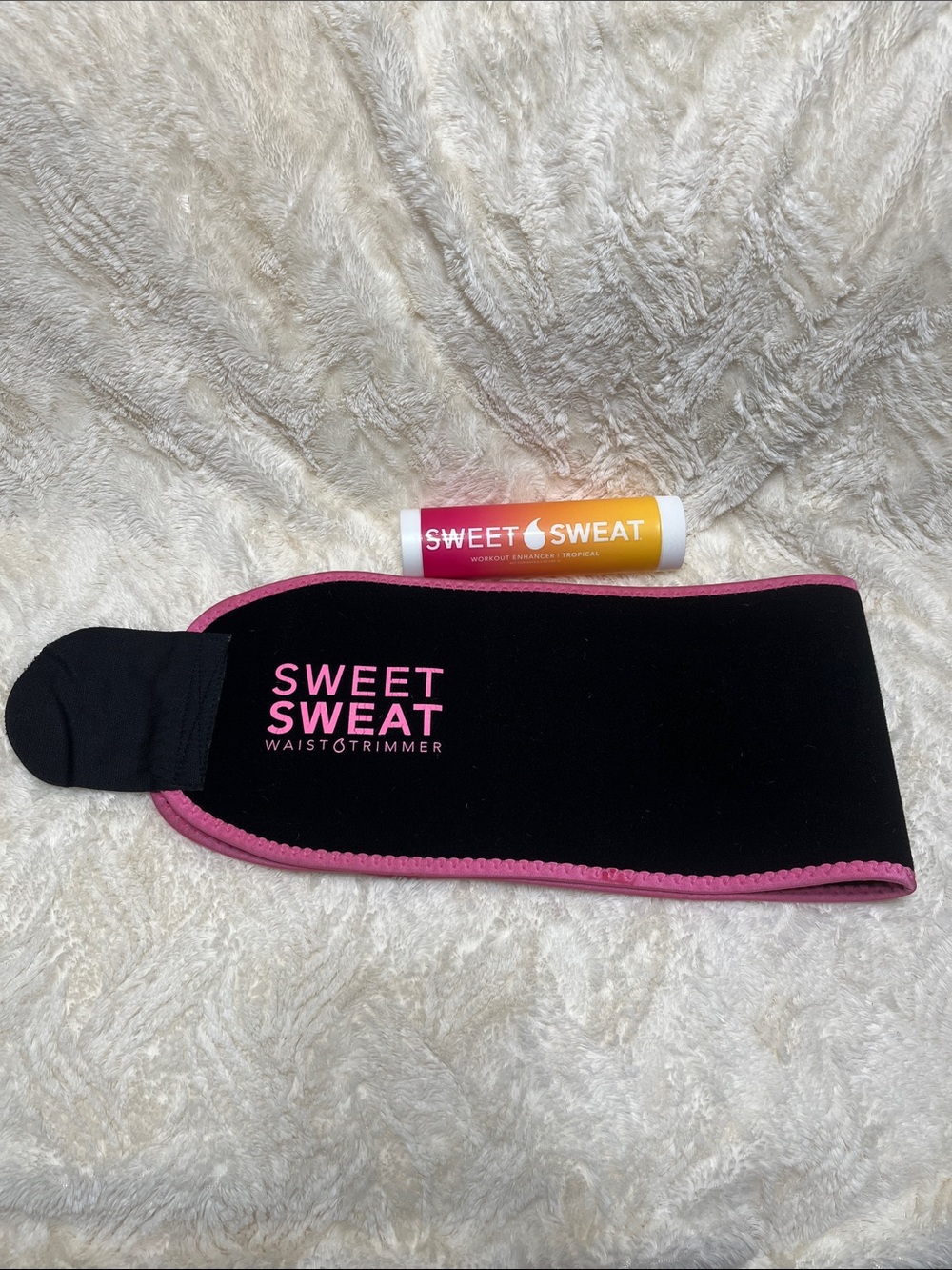 Sweet Sweat Women’s Black and Pink Waist Trimmer Belt